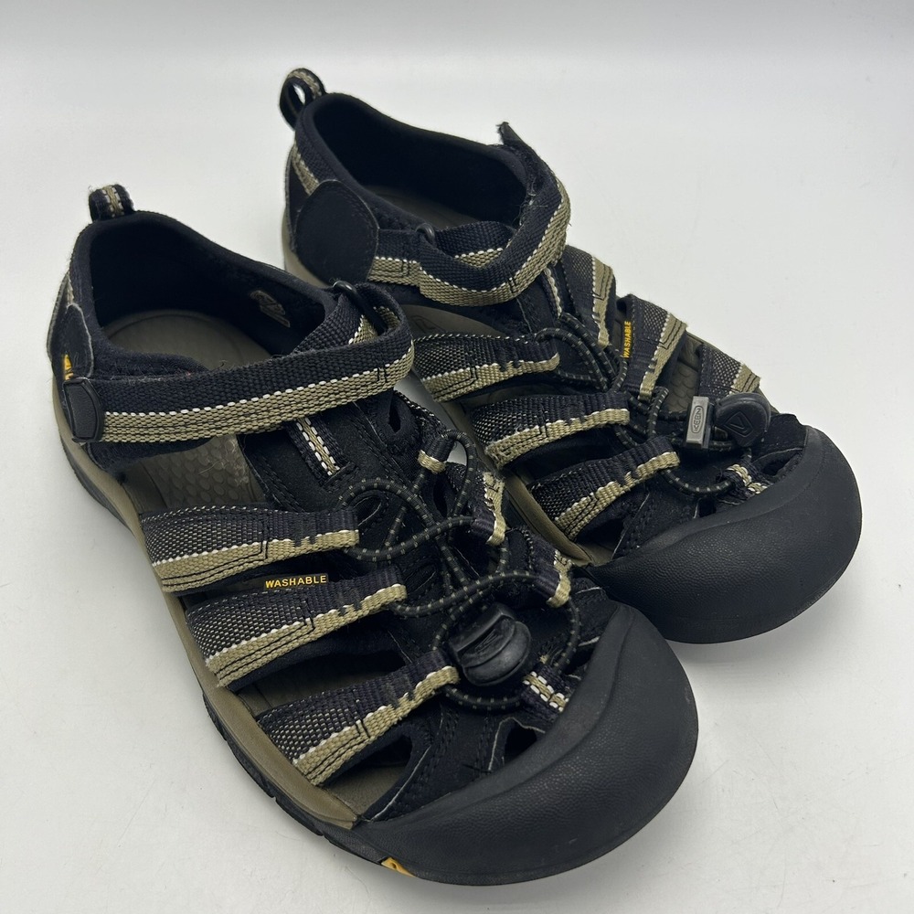 Keen Sandals Mens 5 Newport H2 Hiking Trail Waterproof Black Beige 1006541 Adj